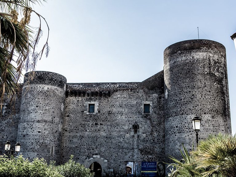 Castello Ursino medieval fortress in Catania, civic museum