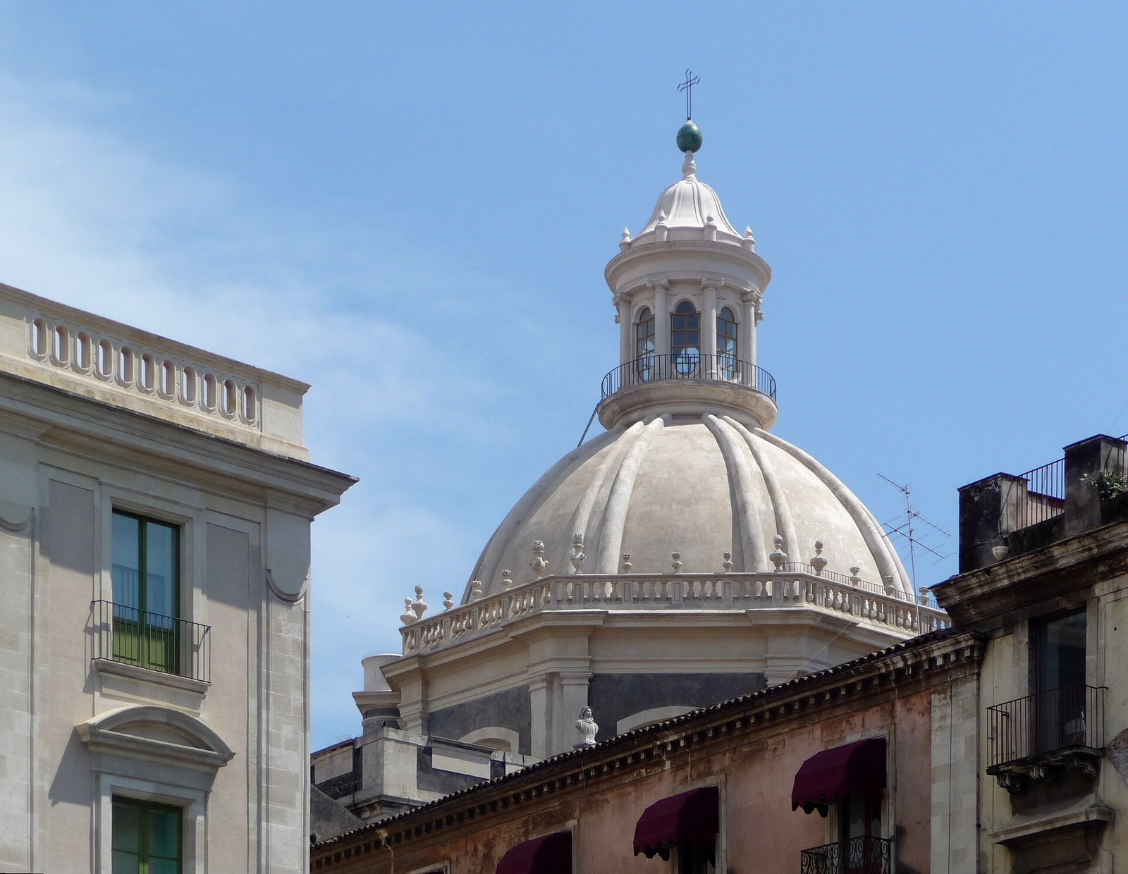 Dome of Chiesa della Badia di Sant'Agata in Catania, Vaccarini Baroque architecture