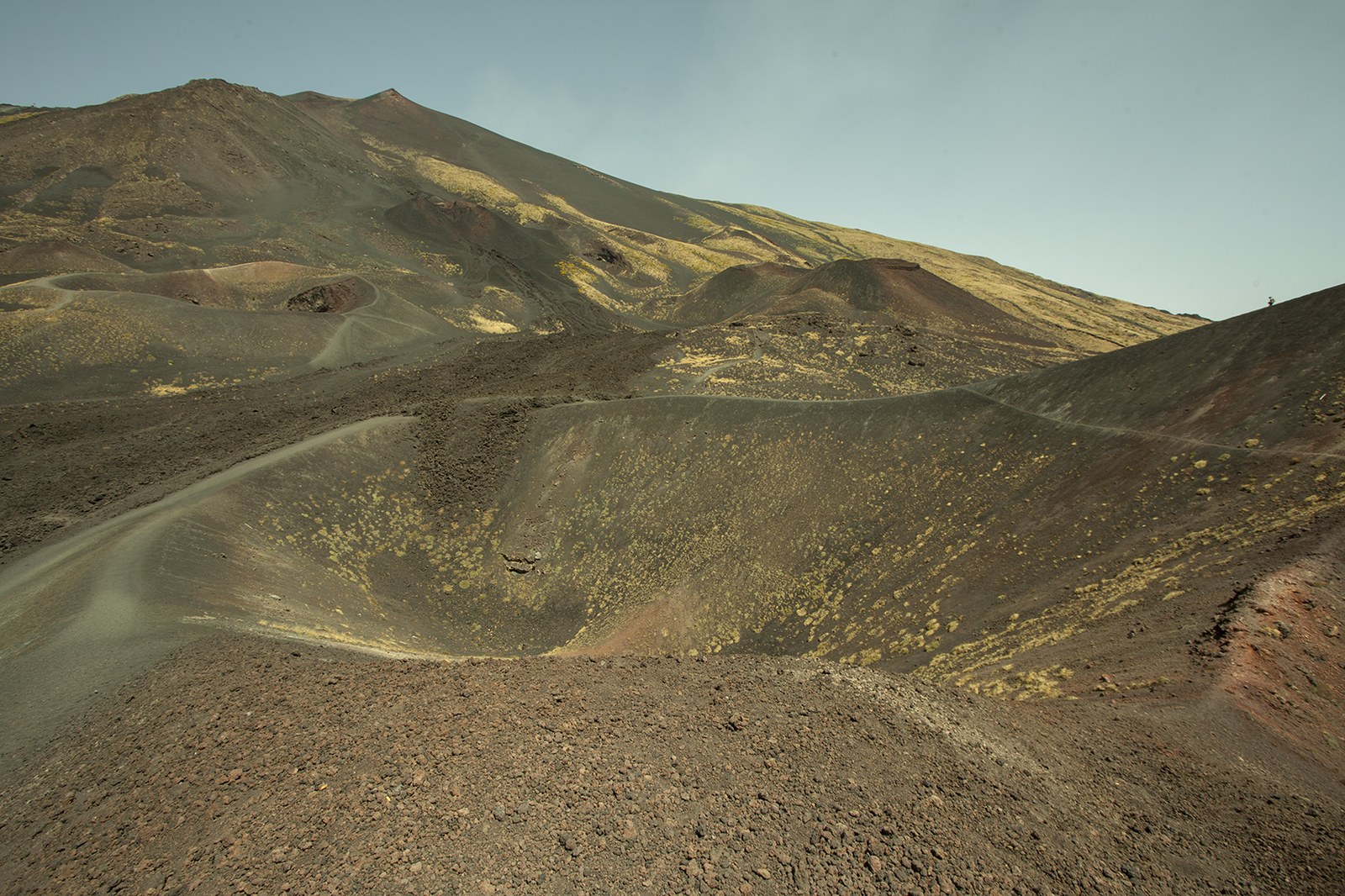 Mount Etna parasitic cones in a dramatic lava landscape — Sicily honeymoon volcano excursion Day 4