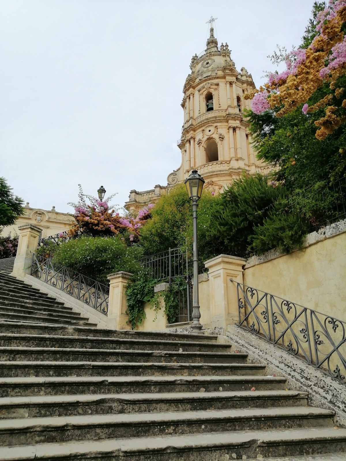 Duomo di San Giorgio in Modica seen from the grand staircase — Sicily honeymoon UNESCO Val di Noto