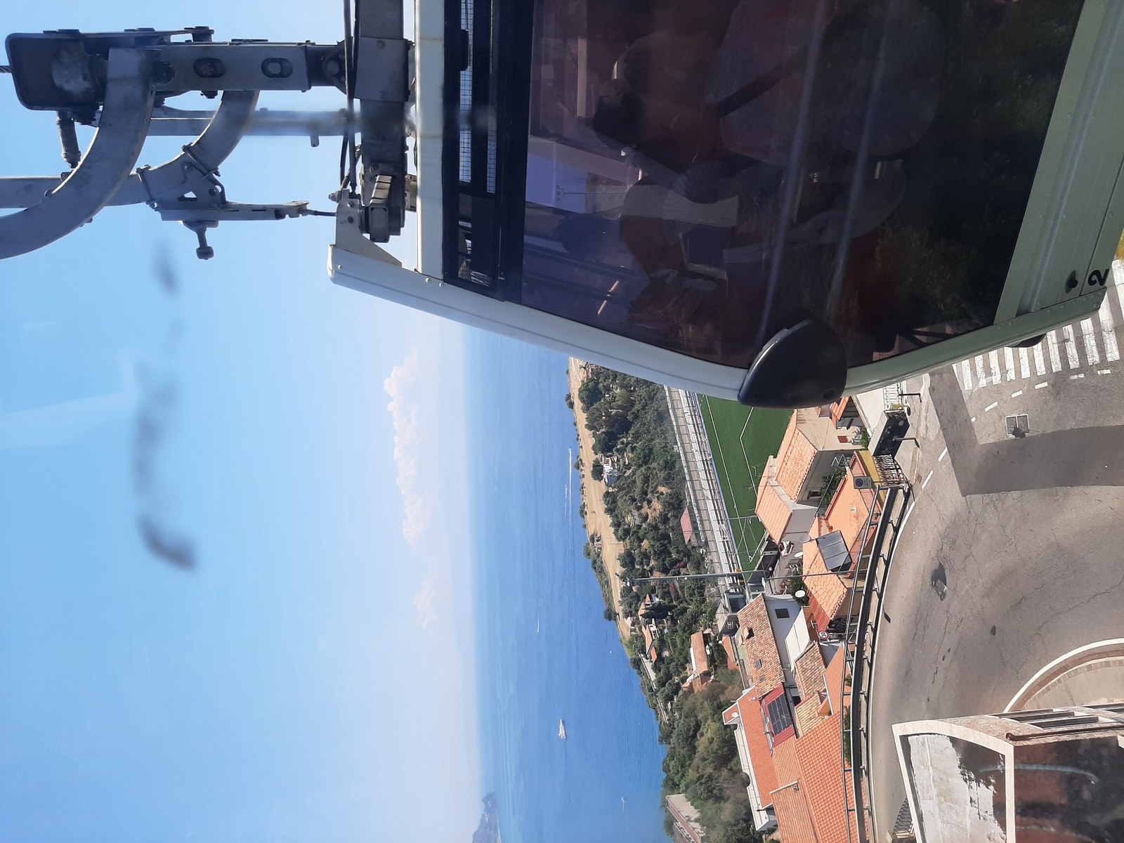 The Taormina-Mazzarò cable car (funivia) connecting the historic centre to the beach, Sicily