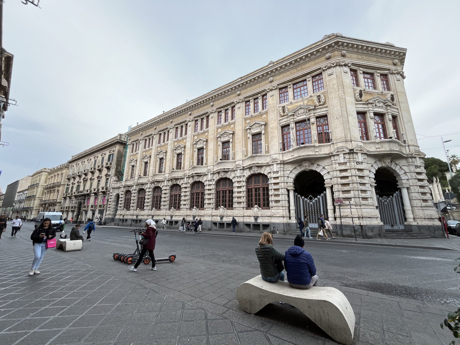 Via Etnea, Catania's main pedestrian artery, looking north towards Mount Etna