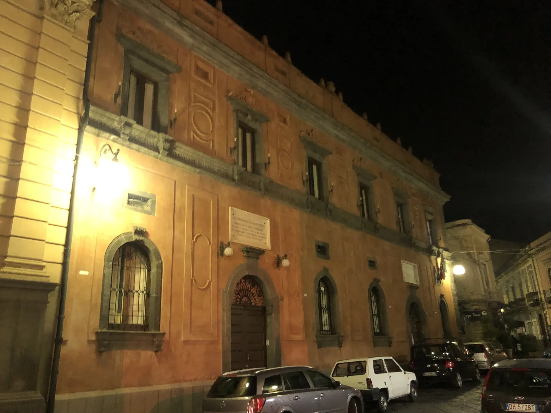 Real Collegio Capizzi a Bronte, fondato nel 1778 da Ignazio Capizzi, veduta della facciata