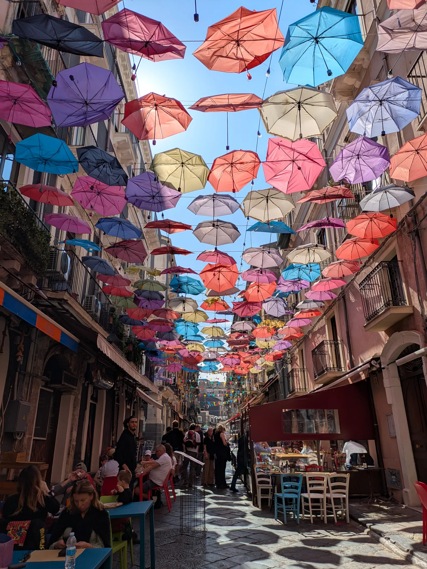 Street view of the area around the Catania fish market