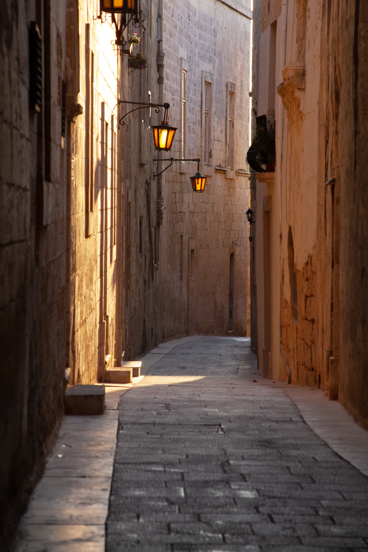 Vicolo di Mdina al tramonto, Malta