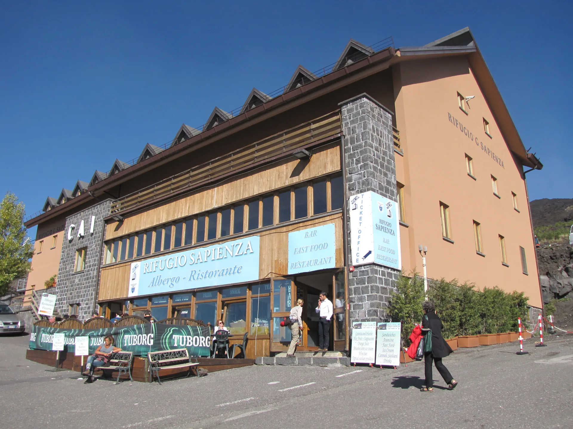 Rifugio Sapienza base area on Mount Etna south side at 1910 metres